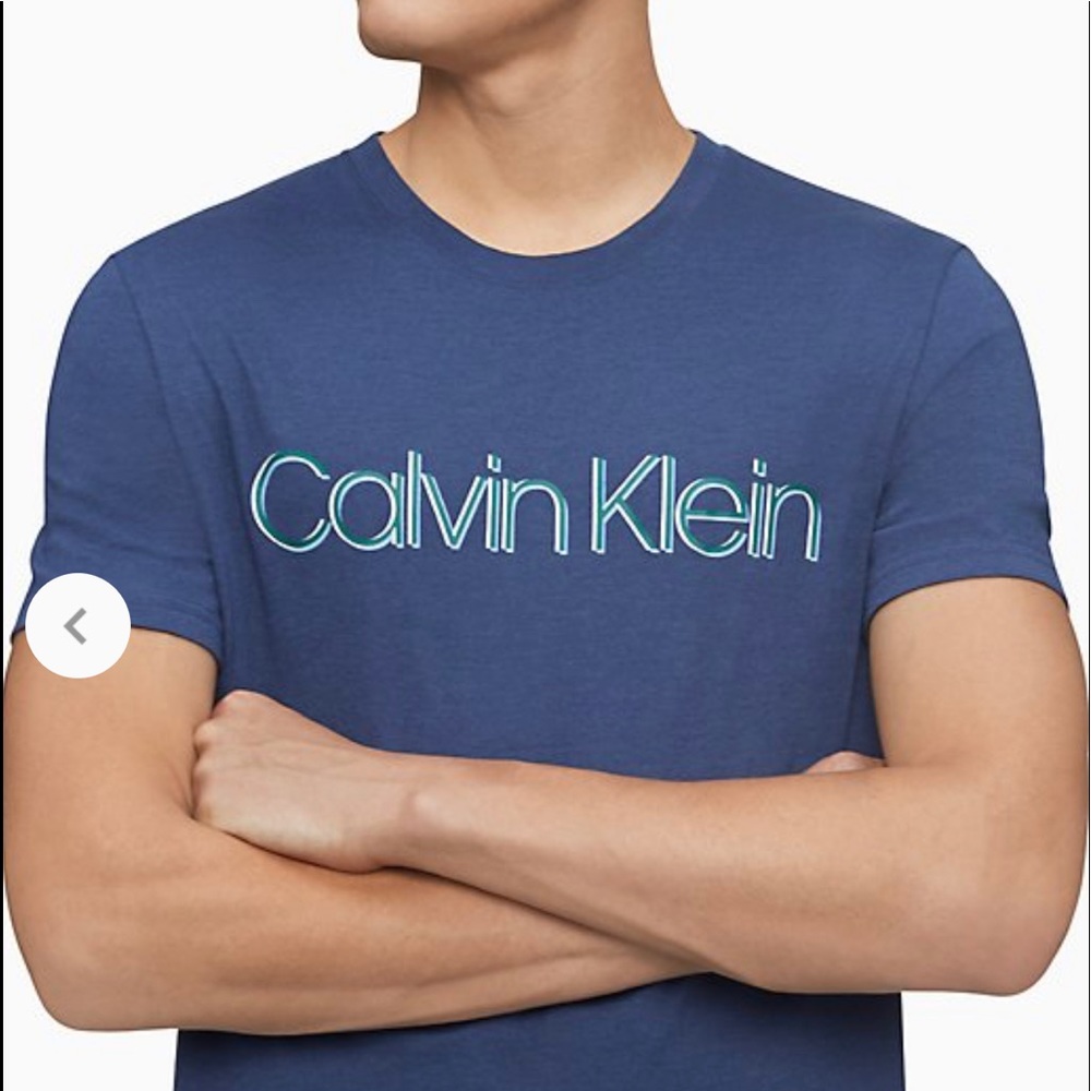 🌿Sale🌿 Calvin Klein PRISMATIC LOGO CREWNECK Men’s Size S T-SHIRT NP22690-969 - Picture 7 of 11